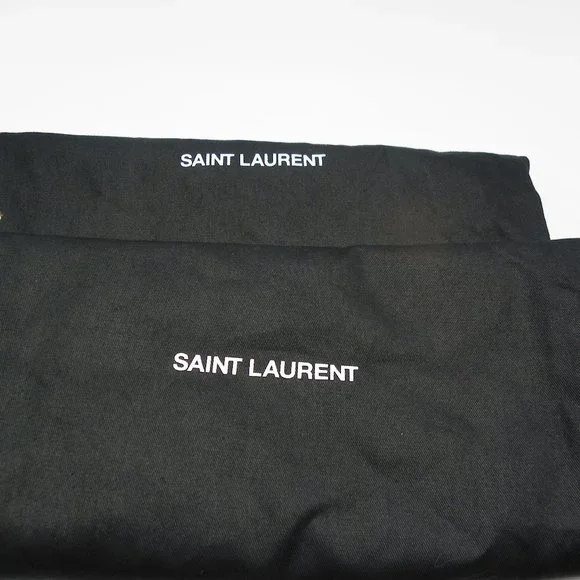 YVES ST. LAURANT BLACK /SILVER HEELS SZ 11.5 /42 - Picture 8 of 9